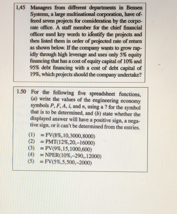  Managers from different departments in Bensen Systems, a large multinational corporation,
