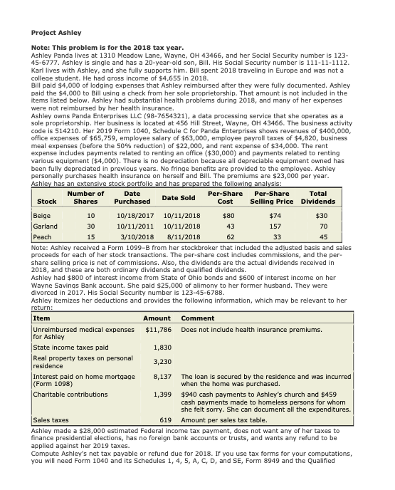  Project Ashley $74 70 33 Note: This problem is for the