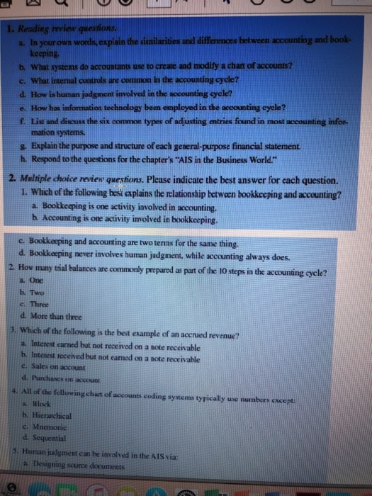  a. In your own words, explain the similarities and differences between