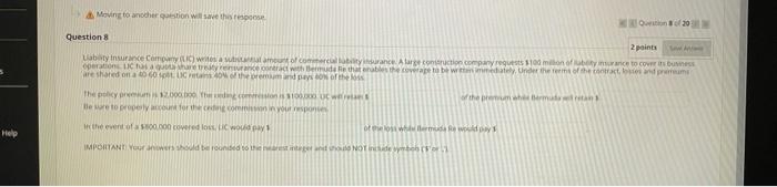will save this response Question 1 2 Actuaries use statistical data in