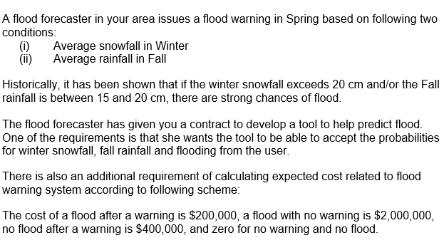  A flood forecaster in your area issues a flood warning in