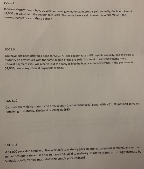  how can i sove these problems using a financial calculator O