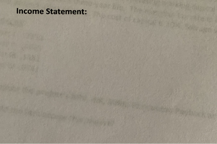 forecasting the financial statements (income statement and balance sheet) for Boston Industries