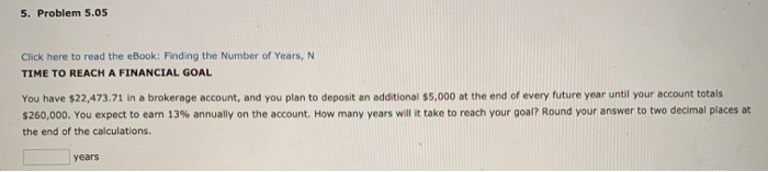  5. Problem 5.05 Click here to read the eBook: Finding the