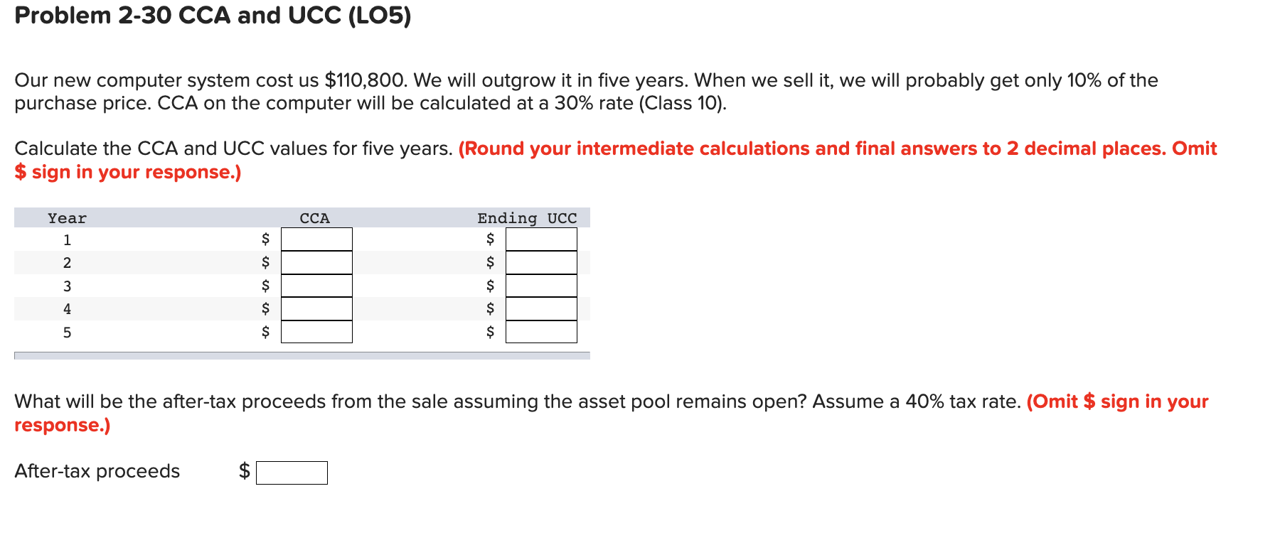 please show work Our new computer system cost us $110,800. We will