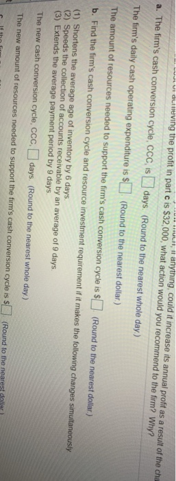 cash conversion cycle Garrett Industries turns over its inventory 7 times each