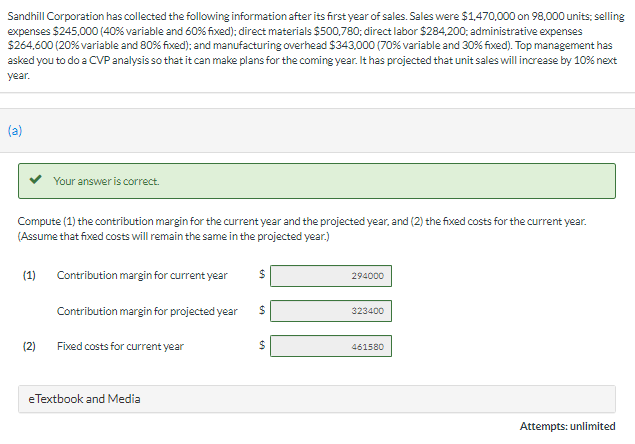 Please answer part e. Parts a through d have been provided. Sandhill