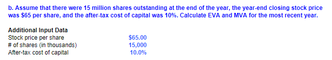 on invested capital 202220222022ROIC=ROIC=ROIC=NOPAT Total net operating capital b. Assume that there
