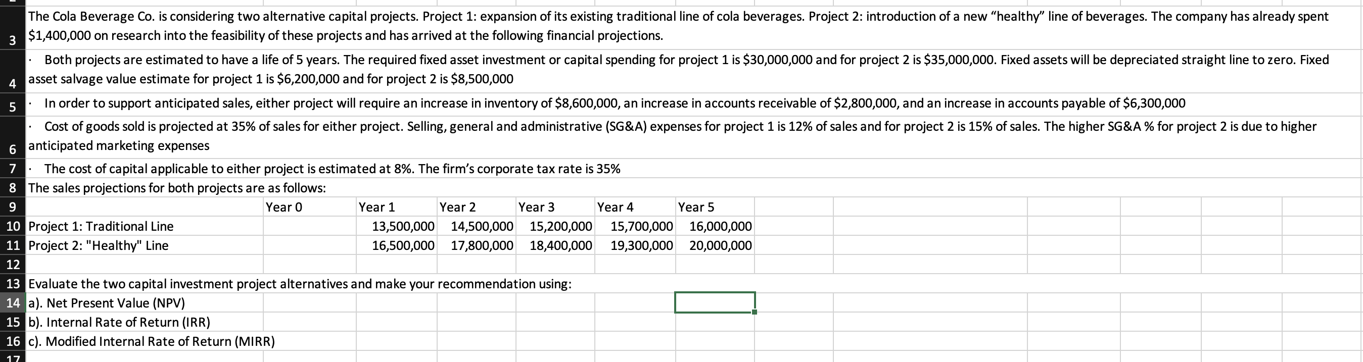  Please show steps in excel 3 4 5 6 7 8