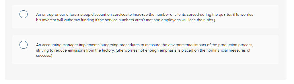 Multiple Choice A sales manager defers sales to future periods once she