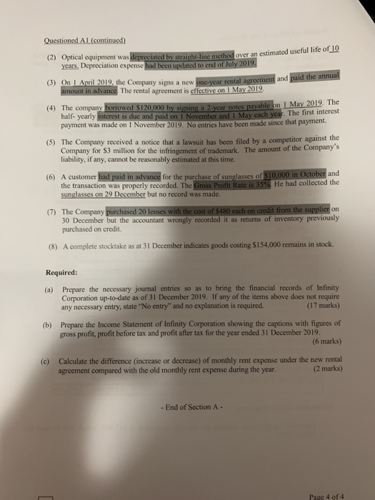 question in this section in the answer sheet. Explanations of the journal