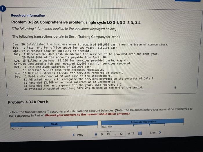  O Required information Problem 3-32A Comprehensive problem: single cycle LO 3-1,