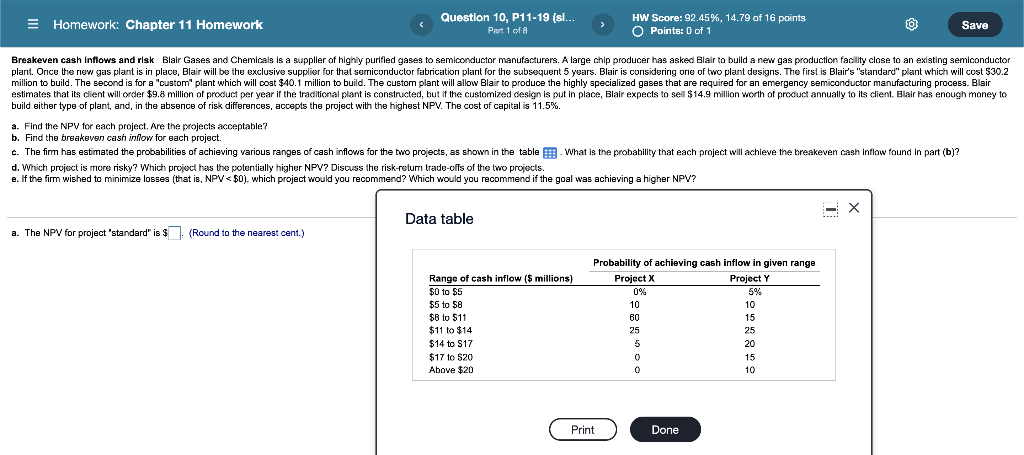 Please answer E Homework: Chapter 11 Homework Question 10, P11-19 (si... Part