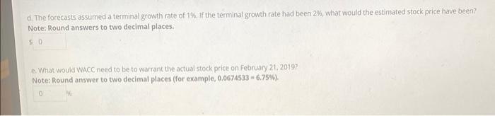 the terminal period values for Sales, NOPAT, and NOA, assuming a 1%