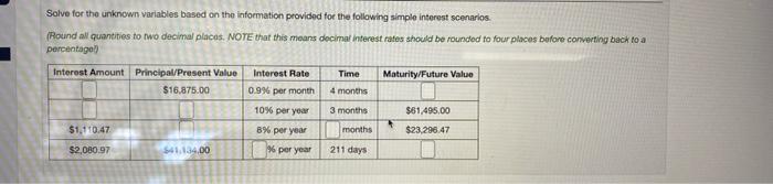 pls help with steps Solve for the unknown variables based on the