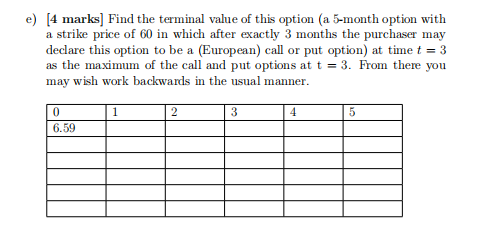 a non-dividend paying stock whose initial stock price is 62 and which