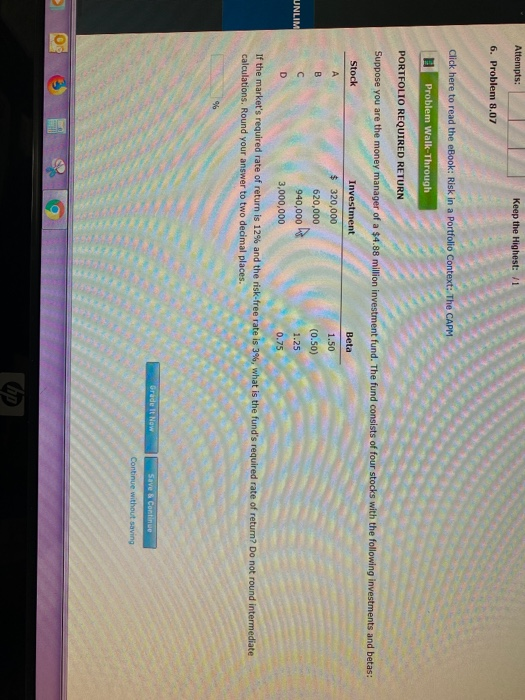  ps. Keep the Highest: 11 6. Problem 8.07 Click here to