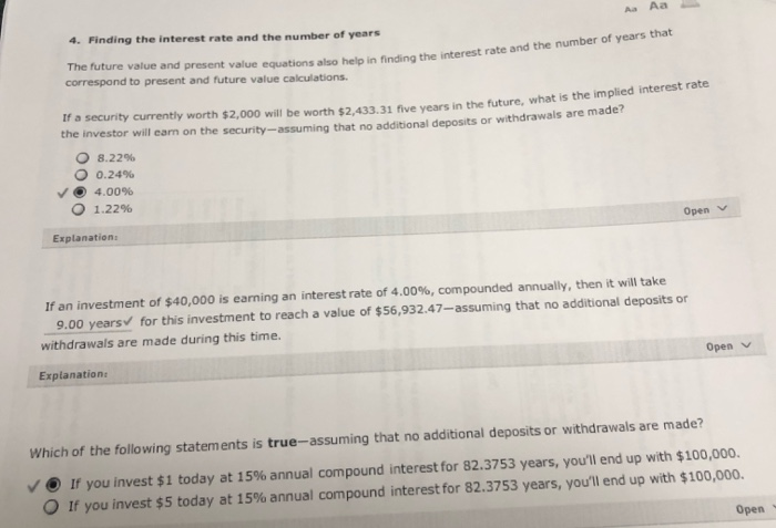 please explain how to solve each one without using excel A Aa