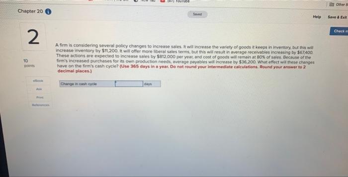  on toute Other Chapter 20 Help Save & Ex Check 2