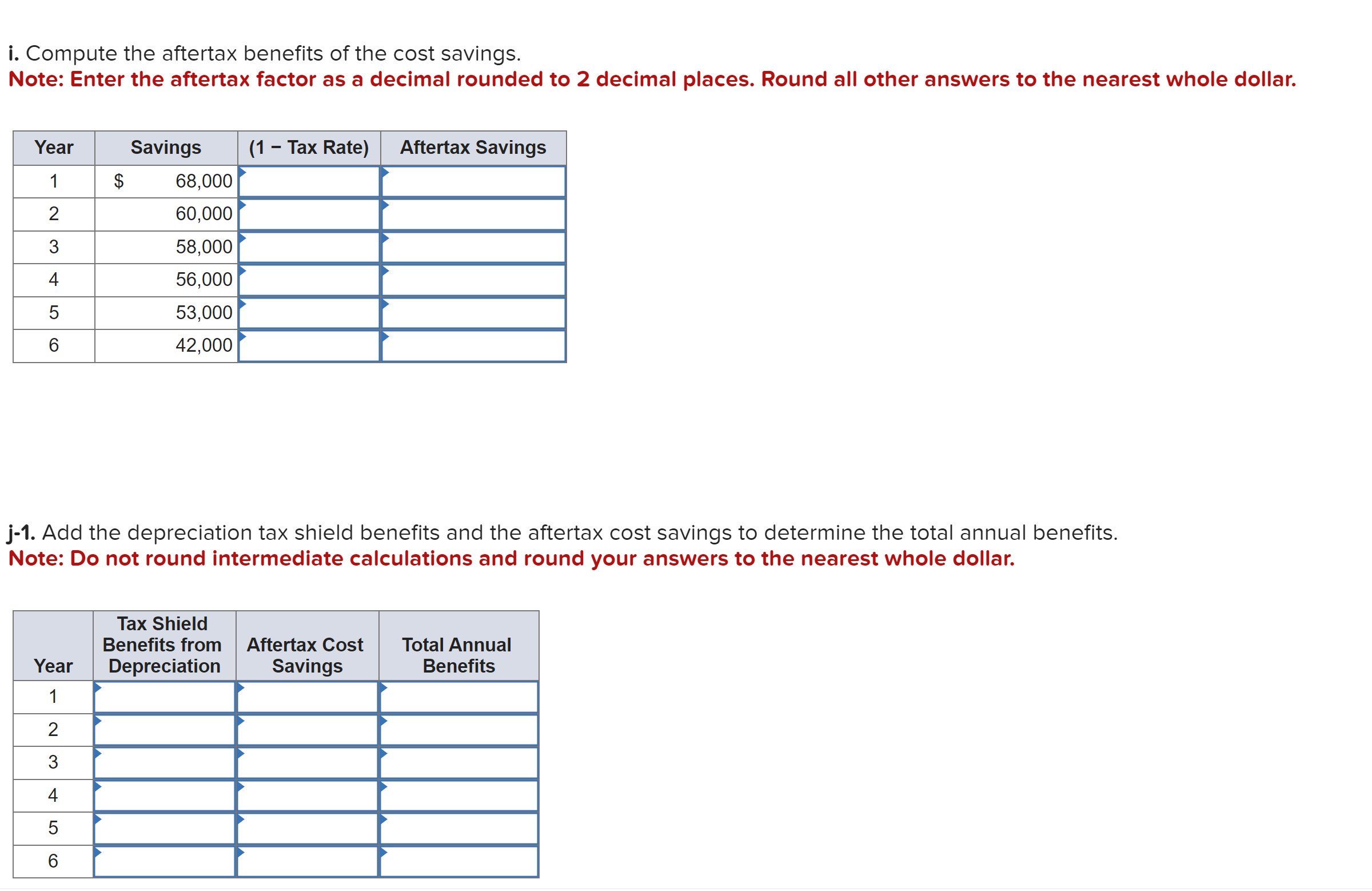 depreciation. Assume the new equipment would provide the followin stream of added