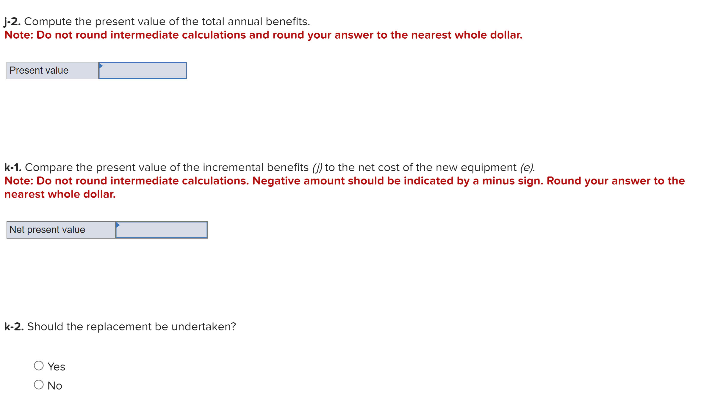 cost savings for the next six years. Use Table 12-12. Use Appendix