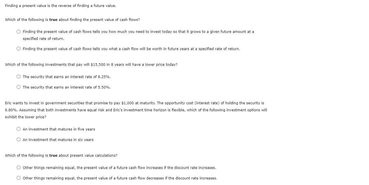 methods are true or false. Alek is willing to invest $30,000 for