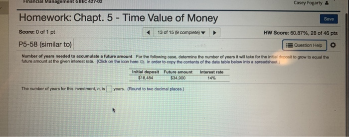  when plugging into excel or ez calculator app, i get constant