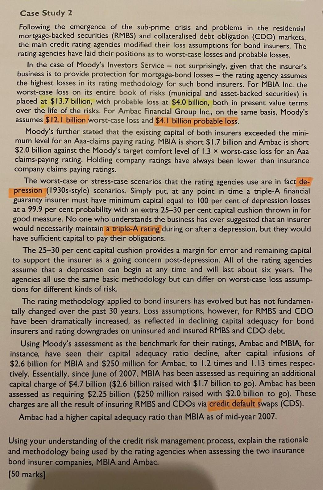  MUST BE WORTH 50 MARKS PLEASE Case Study 2 Following the