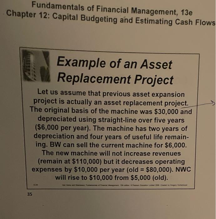 how can I calculate the incremental cash flow for replacement asset? Fundamentals