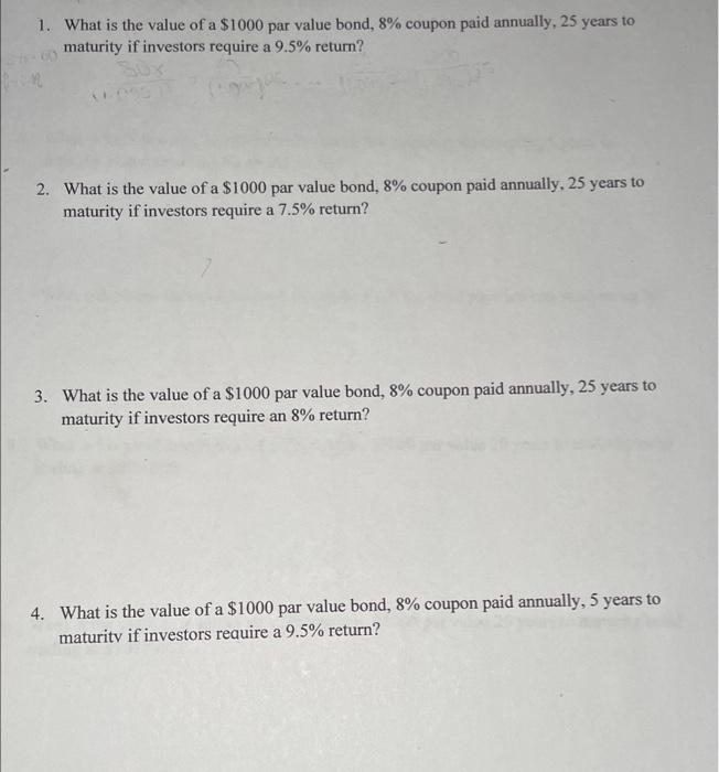 please do not use excel and explain throughly. show your work :)
