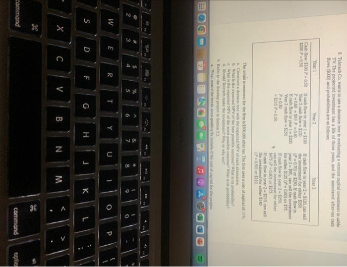 Co. sasts to uac a decition tree in evaluating a vearure capital