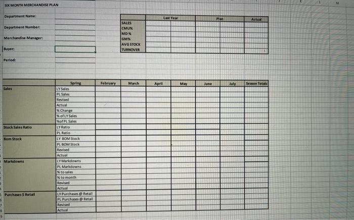 do not worry about the buyer or anything 1. Prepare a six-month