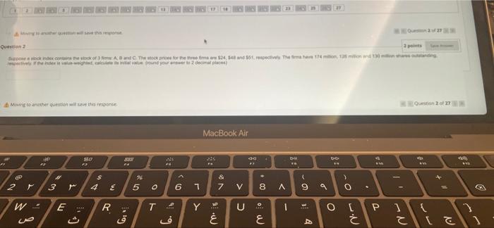 B and C. The stock prices for the three frms are 124,