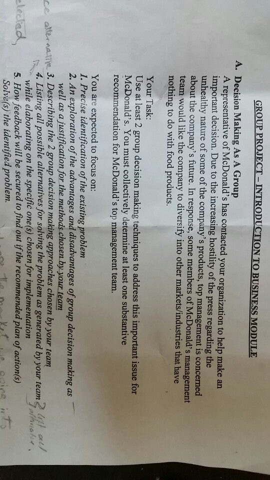  can you help with this question please GROUP PROJECT INTRODUCTION TO