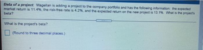  Beta of a project Magellan is adding a project to the