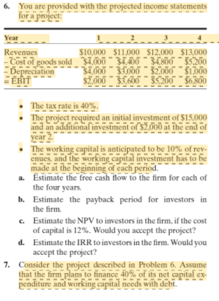 Only answer question 7. 6 is for reference 6. You are provided