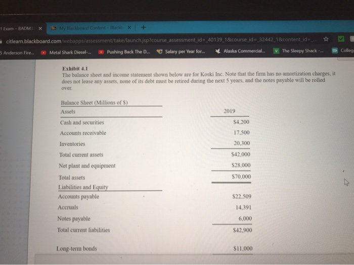  this is 1 problem Exam - BADM3 x My Blackboard Content