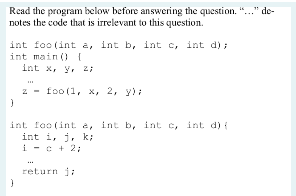  Read the program below before answering the question. "..." denotes the