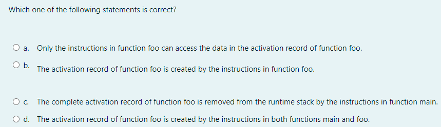 b, int c, int d ); int main() \{ int x,y,z; z=f00(1,x,2,y)