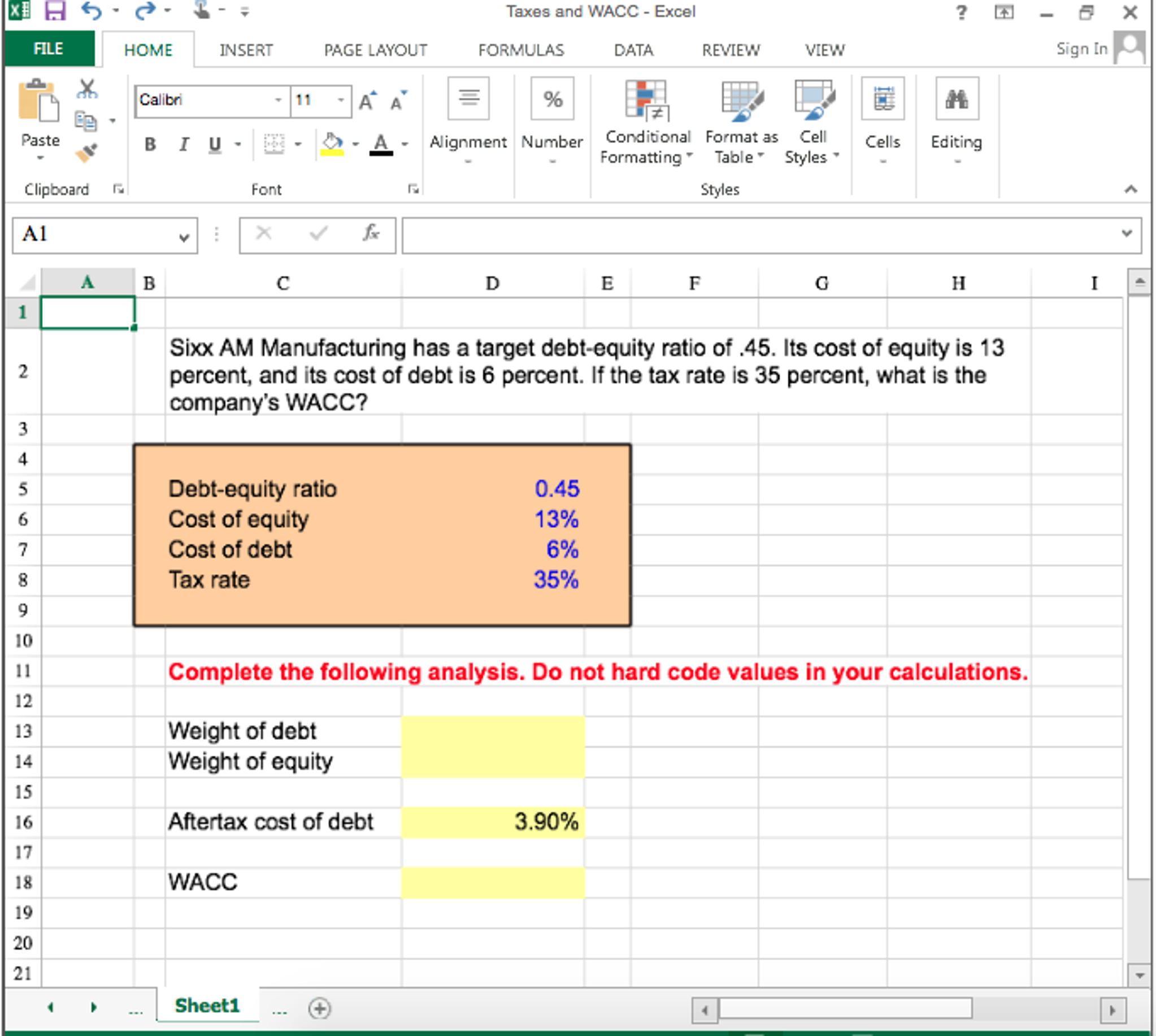 Hi guys! am suppose to use cell reference for this problem but