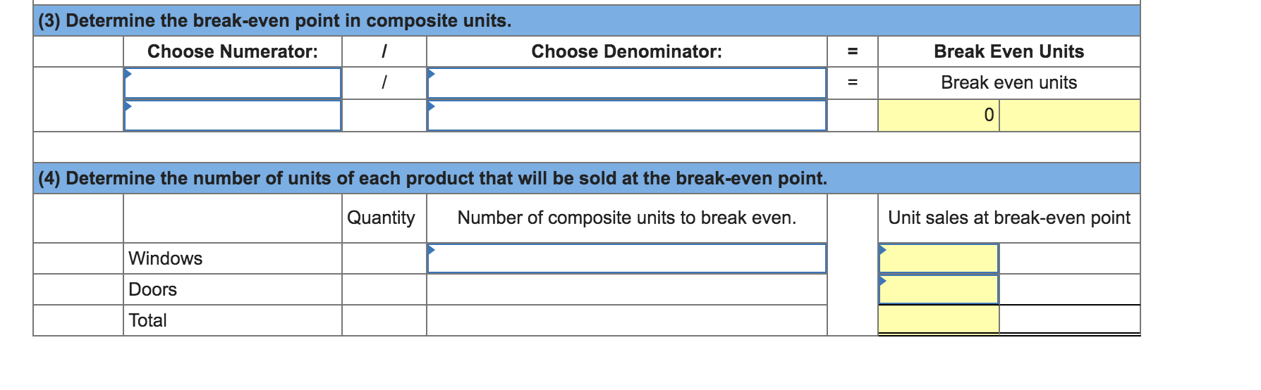 sells windows and doors in the ratio of 7:3 (windows:doors). The selling