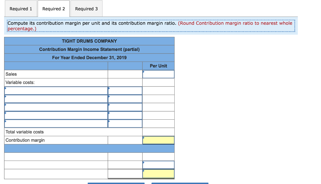 two decimal places.) Selling Price per unit (1) Determine the selling price
