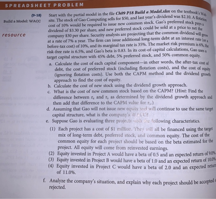 Textbooks : Financial Managament Brigham & Ehrhadt resource Start with the partial