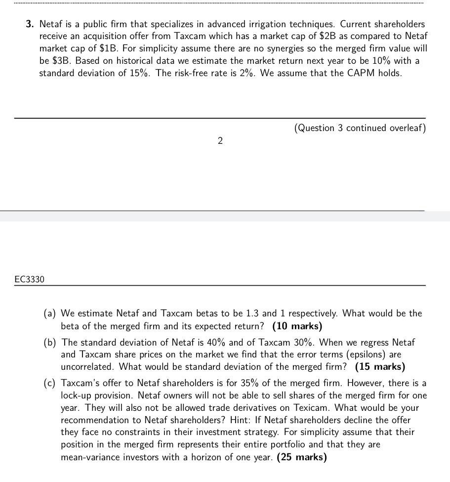 How to do part c please? (NOT PART B) 3. Netaf