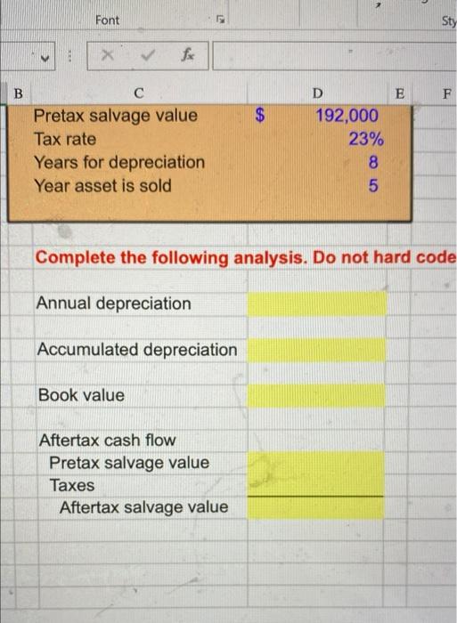 an asset that costs $730,000 and is depreciated straight-line to zero over