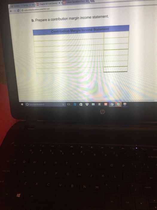 revenues and costs $340,000 61,000 Sales revenue Direct materials costs 36,000 Direct