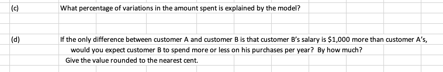 year. The variables are defined as follows: Customer = a code for