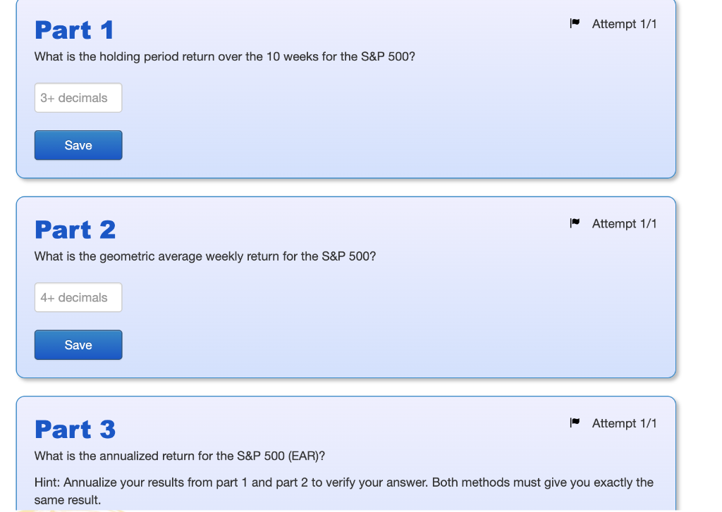 Save each answer immediately by clicking on the "Save" button. You can