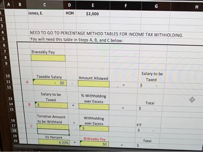 and C below: v. fx NEED TO GO TO PERCENTAGE METHOD TABLES
