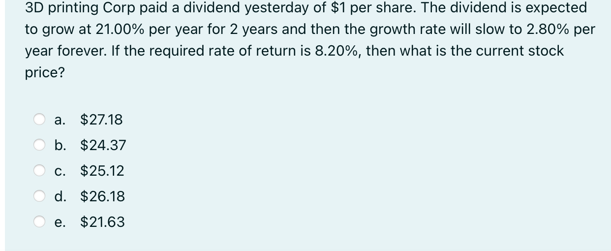 Please give answer using financial calculator, or simplest way with the formula